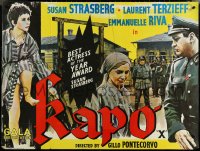5k0072 KAPO British quad 1961 Susan Strasberg, Riva, directed by Gillo Pontecorvo, ultra rare!
