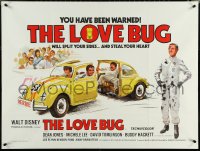 5k0076 LOVE BUG British quad 1969 Disney, Volkswagen Beetle Herbie, different & ultra rare!