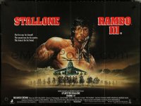 5k0084 RAMBO III British quad 1988 Sylvester Stallone returns as John Rambo, Casaro art, ultra rare!