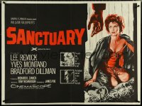 5k0088 SANCTUARY British quad 1961 Faulkner, art of sexy Lee Remick, truth about Temple Drake!