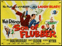 5k0091 SON OF FLUBBER British quad 1963 Walt Disney, art of absent-minded professor Fred MacMurray!