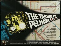5k0097 TAKING OF PELHAM ONE TWO THREE British quad 1975 subway train hijacking, cool map art!