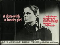 5k0096 T.R. BASKIN British quad 1971 close-up image of Candice Bergen, date with a lonely girl!