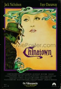 5k0168 CHINATOWN 27x40 video poster R1990 Roman Polanski directed classic, artwork by Jim Pearsall!