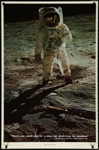 5k0214 MAN ON MOON 23x35 commercial poster 1969 Buzz Aldrin on the lunar surface by Armstrong!