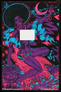 5k0215 MOON PRINCESS 23x34 commercial poster 1973 blacklight fantasy art of a sexy woman by Lykes!