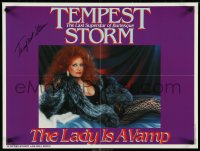 5k0221 TEMPEST STORM signed 18x24 commercial poster 1987 burlesque superstar in The Lady is a Vamp!