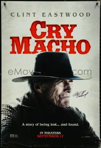 5k0358 CRY MACHO signed teaser DS 1sh 2021 by Clint Eastwood, a story of being lost... and found!