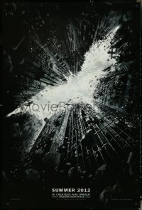 5k0361 DARK KNIGHT RISES teaser DS 1sh 2012 image of Batman's symbol in broken buildings!
