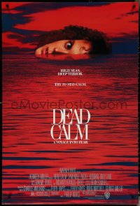 5k0365 DEAD CALM 1sh 1989 Sam Neill, wild image of Nicole Kidman on horizon of red ocean!