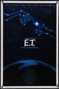 5k0378 E.T. THE EXTRA TERRESTRIAL 1sh R1985 Drew Barrymore, Spielberg, cool John Alvin art!