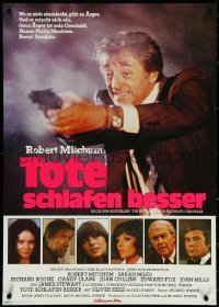 5k0280 BIG SLEEP German 1978 cool image of Robert Mitchum as Philip Marlowe w/gun!