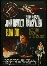 5k0283 BLOW OUT color style German 1982 Travolta, Brian De Palma, murder has a sound all of its own!