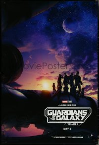 5k0412 GUARDIANS OF THE GALAXY VOL. 3 teaser DS 1sh 2023 great image of cast on space ship!