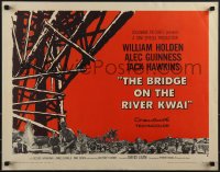 5k0668 BRIDGE ON THE RIVER KWAI style B 1/2sh 1958 William Holden, Alec Guinness, David Lean WWII classic!