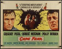 5k0672 CAPE FEAR 1/2sh 1962 Gregory Peck, Robert Mitchum, Polly Bergen, classic film noir!