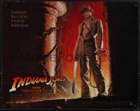 5k0702 INDIANA JONES & THE TEMPLE OF DOOM 1/2sh 1984 full-length Bruce Wolfe art of Harrison Ford!