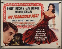 5k0715 MY FORBIDDEN PAST style B 1/2sh 1951 Robert Mitchum, sexy Ava Gardner made New Orleans famous
