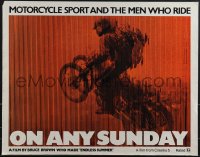5k0718 ON ANY SUNDAY 1/2sh 1971 Bruce Brown classic, Steve McQueen, motorcycle racing, ultra rare!