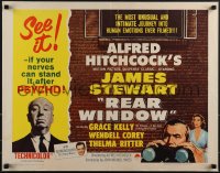 5k0724 REAR WINDOW 1/2sh R1962 Alfred Hitchcock shown with voyeur Jimmy Stewart & sexy Grace Kelly!