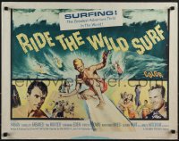 5k0725 RIDE THE WILD SURF 1/2sh 1964 Fabian, ultimate poster for surfers to display on their wall!