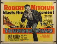 5k0739 THUNDER ROAD style B 1/2sh 1958 great artwork of moonshiner Robert Mitchum!