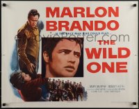5k0747 WILD ONE 1/2sh 1954 Elia Kazan directed classic, Marlon Brando, Murphy, red credit & title!