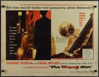 5k0750 WRONG MAN 1/2sh 1957 Henry Fonda, Vera Miles, Alfred Hitchcock, cool side view mirror art!