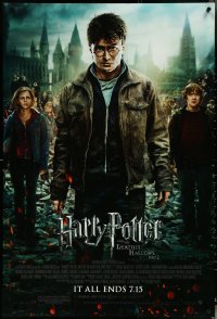5k0415 HARRY POTTER & THE DEATHLY HALLOWS PART 2 advance DS 1sh 2011 Radcliffe, Grint & Watson!