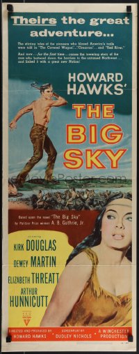 5k0903 BIG SKY insert 1952 Kirk Douglas in Howard Hawks' mighty adventure of the Great Northwest!