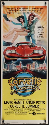 5k0908 CORVETTE SUMMER insert 1978 Mark Hamill & sexy Annie Potts on bizarre 'custom' Corvette!