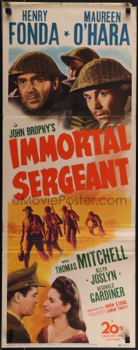 5k0929 IMMORTAL SERGEANT insert 1943 great images of soldier Henry Fonda in World War II!