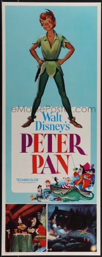 5k0956 PETER PAN insert R1976 Walt Disney animated cartoon fantasy classic, great full-length art!