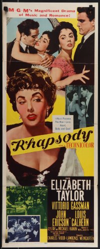 5k0968 RHAPSODY insert 1954 Elizabeth Taylor must possess Vittorio Gassman, heart, body & soul!
