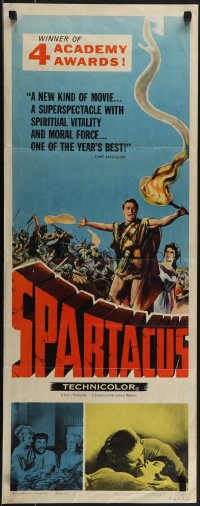 5k0976 SPARTACUS insert 1961 classic Stanley Kubrick & Kirk Douglas epic!
