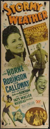 5k0979 STORMY WEATHER insert 1943 great images of Lena Horne, Bill Bojangles Robinson, Cab Calloway!