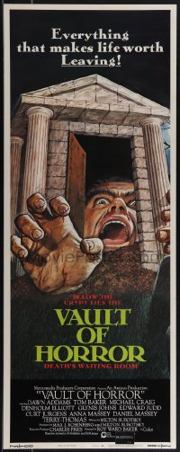 5k0994 VAULT OF HORROR insert 1973 Tales from Crypt sequel, cool art of death's waiting room!