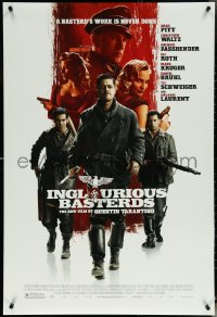 5k0424 INGLOURIOUS BASTERDS DS 1sh 2009 Quentin Tarantino, Brad Pitt, Waltz, Roth, top cast!