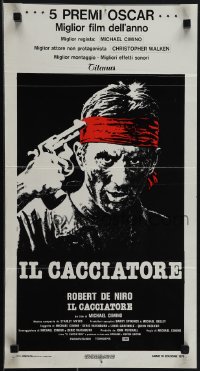 5k0888 DEER HUNTER Italian locandina 1979 Cimino, Robert De Niro, Russian roulette, Oscar list!
