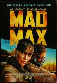 5k0452 MAD MAX: FURY ROAD advance DS 1sh 2015 great cast image of Tom Hardy, Charlize Theron!