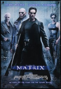 5k0460 MATRIX advance DS 1sh 1999 Keanu Reeves, Carrie-Anne Moss, Laurence Fishburne, Wachowskis!