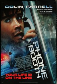 5k0474 PHONE BOOTH signed DS 1sh 2003 by Colin Farrell, directed by Joel Schumacher!
