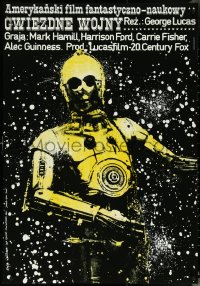 5k0273 STAR WARS commercial Polish 27x39 2015 A New Hope, different art of C-3PO by Jakub Erol!