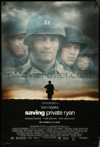 5k0505 SAVING PRIVATE RYAN 1sh 1998 Spielberg, cast image of Tom Hanks, Tom Sizemore, Damon & Burns!