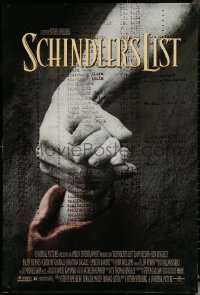 5k0506 SCHINDLER'S LIST DS 1sh 1993 Steven Spielberg World War II classic, Best Picture!