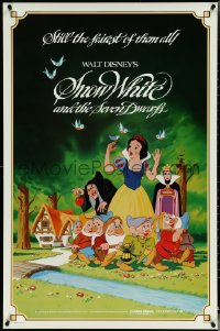 5k0514 SNOW WHITE & THE SEVEN DWARFS 1sh R1983 Walt Disney animated cartoon fantasy classic!