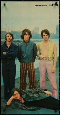 5k0884 BEATLES 15x30 Japanese special poster 1970s John, Paul, George & Ringo, Weekly FM mag!