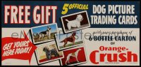 5k0593 CRUSH 9x18 advertising poster 1950s official dog picture trading cards, ultra rare!