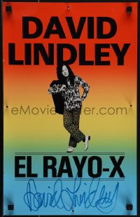 5k0595 DAVID LINDLEY signed 12x20 music poster 2020s by the musician, El Rayo-X, cool colors!