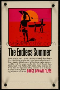 5k0613 ENDLESS SUMMER 11x17 special poster 1964 Bruce Brown, Van Hamersveld art, predates 1sheet!